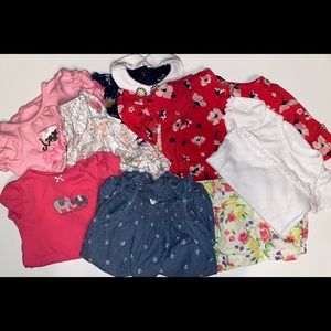 12 month Baby Girl Bundle of 8